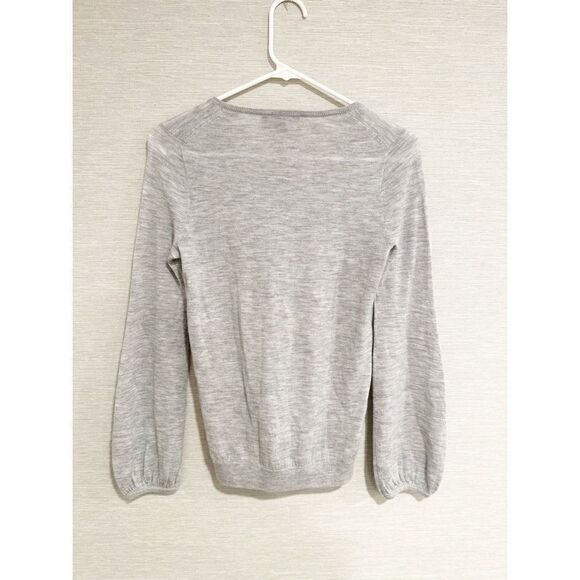 Ann taylor cashmere ruffle sweater gray - Picture 2 of 4